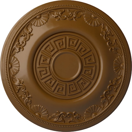 Ekena Millwork Nestor Ceiling Medallion (Fits Canopies up to 5"), Hand-Painted Smokey Topaz, 25 7/8"OD x 2 1/4"P CM25NESTF